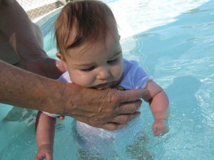 swimming baby